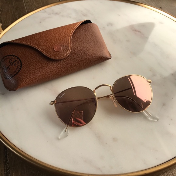 Ray-Ban Accessories - Worn once rose gold circle ray bans